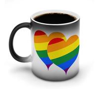LGBT Gay Rainbow Flag Heart Ceramic Color Changing Mug 11 Oz
