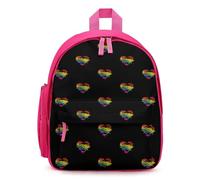 LGBT Gay Rainbow Heart Cute Backpack Small Daily Daypack Travel Shoulder Bag with Adjustable Strap Funny Graphic