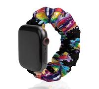 LGBT Gay Rainbow Lips Replacement Watchband Cute Printed Watch Strap Elastic Solo Loop Bands Compatible for Apple Watch 38mm/40mm