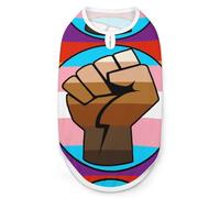 LGBT Gay Trans BLM Fist Flag Cute Printed Dog Shirt Clothes Lightweight Sleeveless Pet Tank Top for Small Medium Large Pets