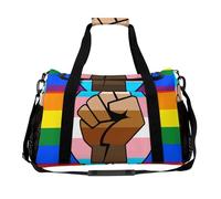 LGBT Gay Trans BLM Fist Flag Large Capacity Travel Duffel Bag Sport Weekender Overnight Backpack Lightweight Luggage Bags