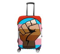 LGBT Gay Trans BLM Fist Flag Printed Luggage Cover Washable Suitcase Protector Fits 19-32 Inch Funny Travel Accessories