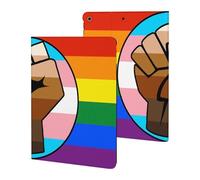 LGBT Gay Trans BLM Fist Flag Printed Tablet Cases Compatible with iPad Series Slim Trifold Stand Protective Cover