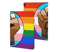 LGBT Gay Trans BLM Fist Flag Printed Tablet Cases Compatible with iPad Series Slim Trifold Stand Protective Cover