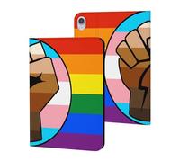 LGBT Gay Trans BLM Fist Flag Printed Tablet Cases Compatible with iPad Series Slim Trifold Stand Protective Cover
