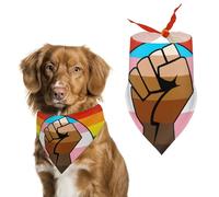 LGBT Gay Trans BLM Fist Flag Triangle Dog Bandana Adjustable Pet Bibs Summer Washable Scarf for Small Medium Large Pets