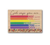 LGBT God Says You Are Rainbow Flag Pride Month Equality Disversity Poster Poster Cool Artworks Painting Wall Art Canvas Prints Hanging Picture Posters 24x36inch(60x90cm)