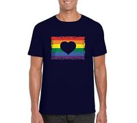 LGBT Heart T-Shirt, Rainbow Pride Gay Lesbian Love Funny Adult & Kids Tee Top