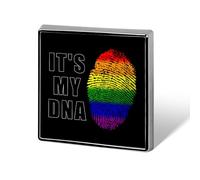 Lgbt It'S My DNA Square Brooch Metal Pin Badges Fashion Lapel Pins Jewellery Unisex