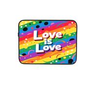 LGBT Love is Love Dots Laptop Sleeve Case Notebook Computer Pouch Tablet Briefcase Carrying Bag for Work 13 Inch