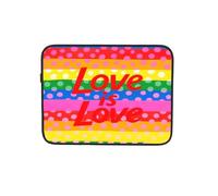 LGBT Love is Love Striped Laptop Sleeve Case Notebook Computer Pouch Tablet Briefcase Carrying Bag for Work 12 Inch