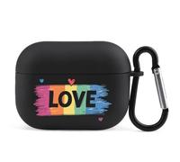LGBT Love Rainbow Protective Case Cover Compatible with Airpods Pro Cute Earbuds Case Bluetooth Headset Cover