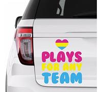 LGBT Pride Car Decal Window Decal Pansexual Plays for Any Team Vinyl Sticker for Cars Trucks Gay Pride LGBT Equality Lesbian Car Stickers 15 inch