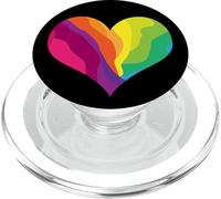 LGBT Pride Colors Heart Flag Pride Month Parade PopSockets PopGrip for MagSafe