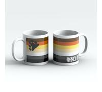 LGBT+ Pride Flag Ceramic Mugs, 11oz, Microwave and Dishwasher Safe (Bear)