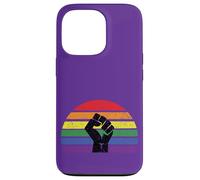 LGBT Pride Flag Fist BLM Black Lives Matter Vintage Back Case for iPhone 13 Pro