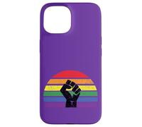 LGBT Pride Flag Fist BLM Black Lives Matter Vintage Back Case for iPhone 15