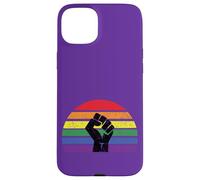 LGBT Pride Flag Fist BLM Black Lives Matter Vintage Back Case for iPhone 15 Plus