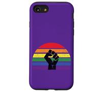 LGBT Pride Flag Fist BLM Black Lives Matter Vintage Back Case for iPhone SE (2020) / 7/8