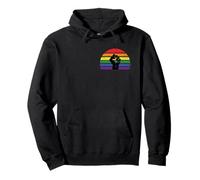 LGBT Pride Flag Fist BLM Black Lives Matter Vintage Back Pullover Hoodie