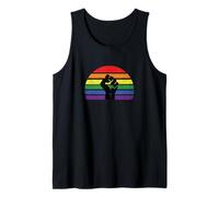 LGBT Pride Flag Fist BLM Black Lives Matter Vintage Back Tank Top