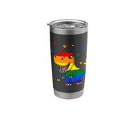 LGBT Pride Flag Funny Dinosaur Pride Rainbow Stainless Steel Insulated Tumbler