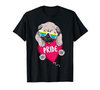 LGBT Pride Flag Pug Gay Pride Rainbow Dog Lover LGBT Pug T-Shirt