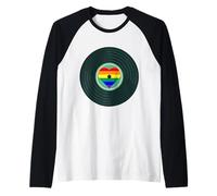 LGBT Pride Flag Retro 80's 90's Raglan Baseball Tee