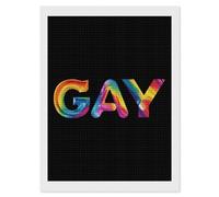 LGBT Pride Gay Diamond Painting Kits for Adults Full Square Drill Diamond Art 12"x16"