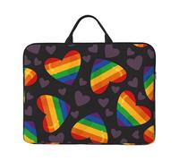 Lgbt Pride Gay Rainbow Heart, 14 Inch Laptop Sleeve, Notebook Bag Laptop Case Sleeve Briefcase with Handle