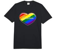 LGBT Pride Heart - First Name Emilia Rainbow Hearts Love Comfort Colors Adult Heavyweight T-Shirt