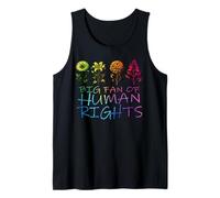 LGBT Pride Month Big Fan Human Rights Flowers Rainbow Flag Tank Top