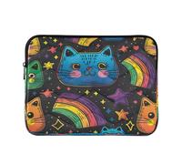 LGBT Pride Month Cute Cats Stars Computer Pouch, Slim Laptop Case 15 Inch for Women Men