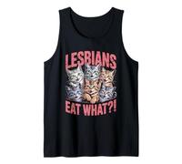LGBT Pride Month Lesbian | Lesbians Eat What Cute Cat Humor Tank Top