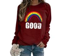 LGBT Pride Rainbow 3D Printed Sweatshirts Women's Pullover O-Neck Long Sleeve Tops Casual Fall Winter Streetwear