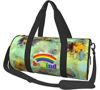 LGBT Pride Rainbow Flag Travel Luggage Duffel Bag Sports Rolling Foldable Duffel Bag, Marbling