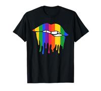 LGBT Pride Rainbow Lips Gay Lesbian CSD Adults T-Shirt