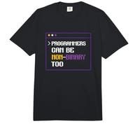 LGBT Programmers Can Be Non-Binary Too Funny Genderqueer Comfort Colors Adult Heavyweight T-Shirt