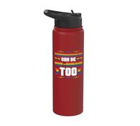 LGBT Programmers Can Be Non-Binary Too Funny Genderqueer Stainless Steel Insulated Water Bottle