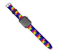 LGBT Proud Australia Flag Printed Band Replacement Watch Strap | PU Leather Wristband Compatible for Apple Watch