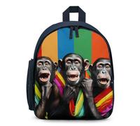 LGBT Proud Chimp Monkey Cute Backpack Small Daily Daypack Travel Shoulder Bag with Adjustable Strap Funny Graphic