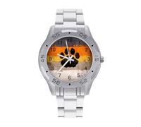 LGBT Proud Dog Paw Men's Business Watch Fashion Stainless Steel Wristwatches Custom Easy Read Watches for Women