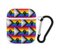 LGBT Proud Flag with Raised Fist Case Compatible with AirPods 2nd 1st
