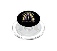 LGBT Quote Assume Nothing Nonbinary Boho Rainbow PopSockets PopGrip for MagSafe