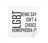 LGBT Rainbow Flag Choice Or Not Glasses Cleaning Cloth Phone Screen Cleaner Suede Fabric 2pcs