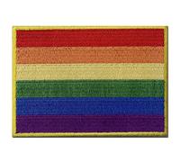 LGBT Rainbow Flag Embroidered Emblem Iron On Sew On Gay Rights Patch