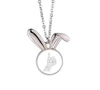 LGBT Rainbow Flag Great Art Deco Fashion Rabbit Necklace Pendant Bunny Animal Jewelry Gift