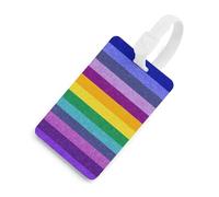 LGBT Rainbow Flag Printed Luggage Tags for Suitcases Cute ID Tags Travel Baggage Tag Name Tags for Women Men