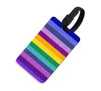 LGBT Rainbow Flag Printed Luggage Tags for Suitcases Cute ID Tags Travel Baggage Tag Name Tags for Women Men