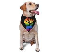 Lgbt Rainbow Gay Pride Flag Make A Fist And Raise Your Hand Pets Dog Triangle Bibs Scarf Special Occasions Cat Dog Kerchief Stylish Pet Triangle Scarves For Small Medium Large Dogs